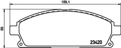 HELLA PAGID 8db355021651 -  Комплект тормозных колодок, дисковый тормоз